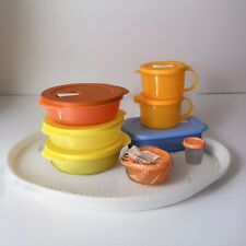 Tupperware 8PC Crystalwave PLUS Lunch set new - Blue/Yellow/Orange picture