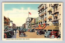 Reno NV-Nevada, Virginia Street, Advertisement, Vintage Postcard picture