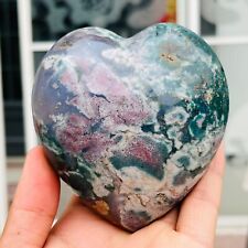 467g Rare Natural Colourful Ocean Jasper Quartz Crystal Hearts Reiki Healing picture