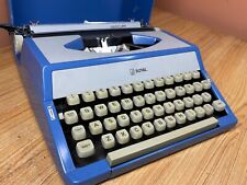1965-74 Royal Mercury Working Blue Vintage Portable Typewriter w New Ink picture