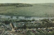 c1910 Aerial Panorama View Town Owego NY P493 picture