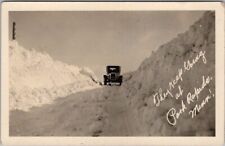 c1930s PARK RAPIDS, Minnesota RPPC Real Photo Postcard Automobile / Winter Scene picture