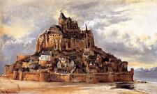 Art Oil painting landscape Mont-Saint-Michel-1832-Theodore-Rousseau-Oil-Pa picture