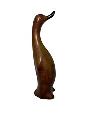 Vintage Mid Century Style Faux Wood Standing Duck Figurine picture