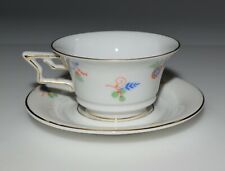  Vintage Art Deco 5 Tea Cups & Saucers Rosenthal Tirana Bavaria Modernism 1930 picture