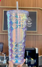 2023 China Starbucks Anniversary Tumbler 24oz Colorful Fish Scale Cup picture