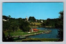 Rockport ME- Maine, Aerial Of Coastal Town, Antique, Vintage Souvenir Postcard picture
