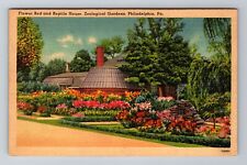 Philadelphia PA-Pennsylvania, Zoological Gardens, Reptile House Vintage Postcard picture