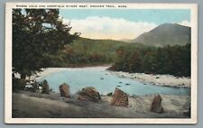 Where Cold and Deerfield Rivers Meet Mohawk Trail MA Postcard Postmarked 1924 picture