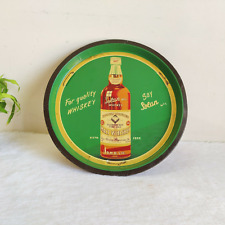 1940s Vintage Solan No.1 Malt Whiskey Serving Tin Tray Barware Collectible T948 picture