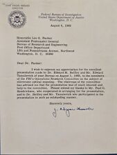 J Edgar Hoover Signed letter To Asst. Post Master General Dr. Leo S Packer picture