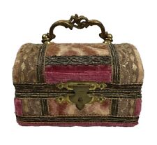 Creazioni Primo’s Firenze Made in Italy Pink Fabric Jewelry Box Vintage picture