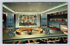 Manhattan NY-New York, Security Council Chamber, Vintage Postcard picture