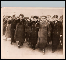 CHINA MAO TSE-TUNG + JOSEPH STALIN ATTEND MOSCOW CELEBRATION 1949 ORIG PHOTO 400 picture