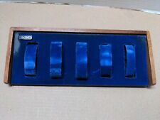 Vintage Seiko Watch Store Dealers Display Blue Velvet Wood 5 Slot C picture