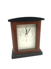 Seiko Wood Desk Table Clock QXG322KL Works Great picture