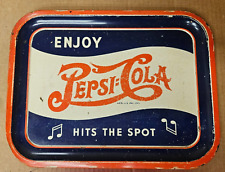 Vintage Enjoy Pepsi Cola Sign Bottling Company Metal Serving Tray Hits the Spot picture