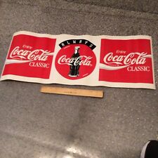 Vintage Coca Cola Sign Banner Poster  12 X 30 Inches. picture