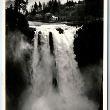 c1930s Snoqualmie WA RPPC Falls Waterfall Roberts Sharp Real Photo Postcard A210 picture