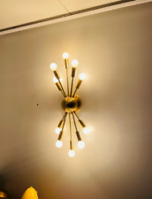 10 Lights Modern Brass Wall Fixture Lamp Handmade Polish Brass Sputnik Light picture