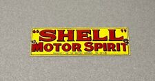 VINTAGE SHELL MOTOR SPIRIT SALES SERVICE PORCELAIN SIGN CAR GAS AUTO OIL picture