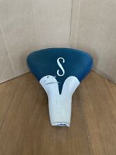 Vintage 1960's Schwinn Deluxe S Blue Bicycle Seat picture