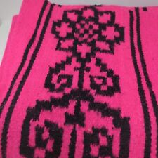 Vintage Rug Knit Fringe Pink Thick Heavy Itchy Indigenous picture
