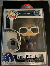 Funko Pop Rocks: Elton John (Red, White, & Blue) Figure 63 NEW in protector picture