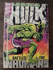 INCREDIBLE HULK KING-SIZE SPECIAL ANNUAL #1 1968 ICONIC JIM STERANKO Good picture