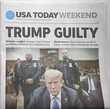 ☑️USA Today Newspaper 5/31/24 May 31 2024 - Convicted-Donald Trump Guilty FRESH picture