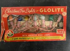 Vintage Glolite Christmas String Lights In Box Underwriter’s Laboratories Inc picture
