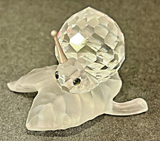 Vintage Rare Retired Swarovski Crystal Snail On A Vine Leaf 196501 No Box picture