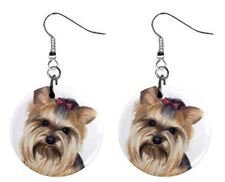 Yorkie Yorkshire Terrier Dog Pets Button Earrings Jewelry 1