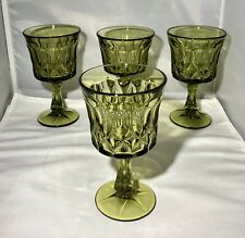 Vintage 1970’s Noritake Perspective Avocado Green 5” Goblet - Set of 4 picture