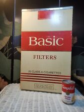VTG BASIC Tobacco Brand Trashcan Wastebasket Ashtray RARE picture