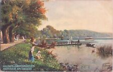 ZAYIX Rare Raphael Tuck & Sons Oilette Series Artist Signed Lake Dieksee c1910 picture