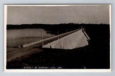 Norfork Dam AR-Arkansas RPPC, Sunset, Antique, Vintage Postcard picture