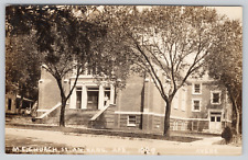 RPPC Sedan, Kansas, April 1929, M.E. Church, Man and Young Girl at Entrance A756 picture