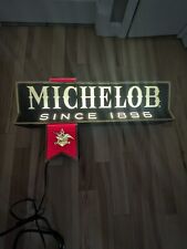 Vintage 32x17 Michelob Beer Lighted Sign Double Sided Bar Advertising Rare Large picture