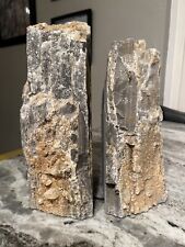 Crystalline Calcite Bookends on Banded Gray Limestone picture