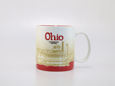 Starbucks Ohio Coffee Tea Cup Mug 16 oz Collector Series 2009 Red Gold Barista picture