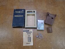 Vtg TRANCEL Model TR-50 Transistor Radio w/ Case, Box, Headphones & Manual picture