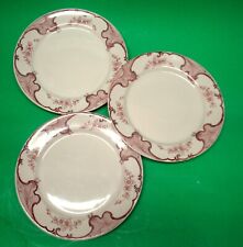 3 TEPCO China MODOC red on tan plates, RED ON TAN 9-1/2