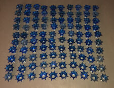 100pcs Vintage Starburst Atomic Star Christmas Light Covers Ice Blue Sears picture