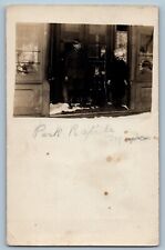 Park Rapids Minnesota MN Postcard RPPC Photo Childrens On The Door 1913 Antique picture