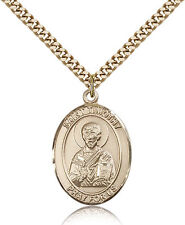 Saint Timothy Medal For Men - Gold Filled Necklace On 24 Chain - 30 Day Mone... picture