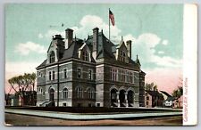Postcard The Post Office, Concord, NH posted 1909 picture