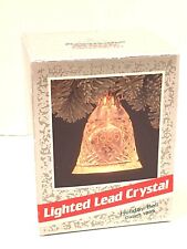 Hallmark Holiday Bell Lighted Lead Crystal Christmas Ornament 1989 vintage picture