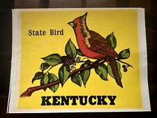 Vintage Kentucky State Bird Travel Decal (60s) picture