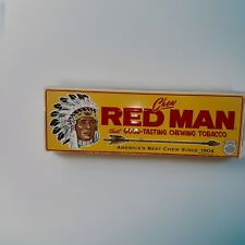 2009 Red Man Pinkerton Tobacco Metal  Display Advertising Sign 18' x 6'  picture
